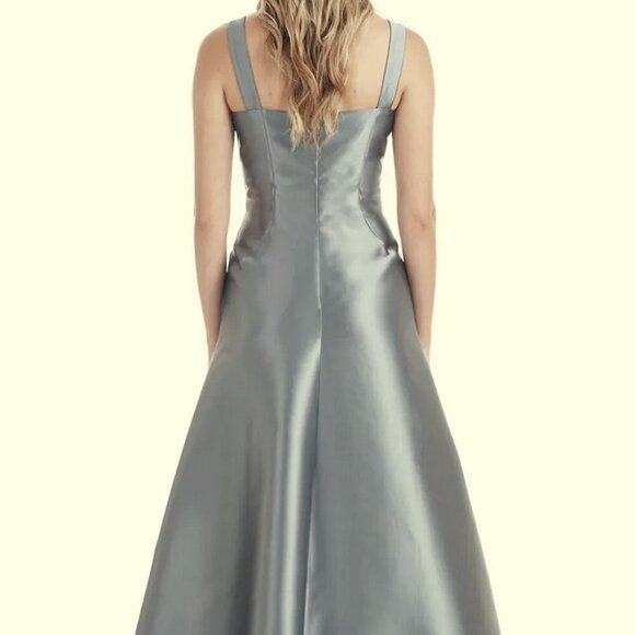 Kay Unger Nile Blue Tatiana Satin A-Line Gown - Picture 5 of 7